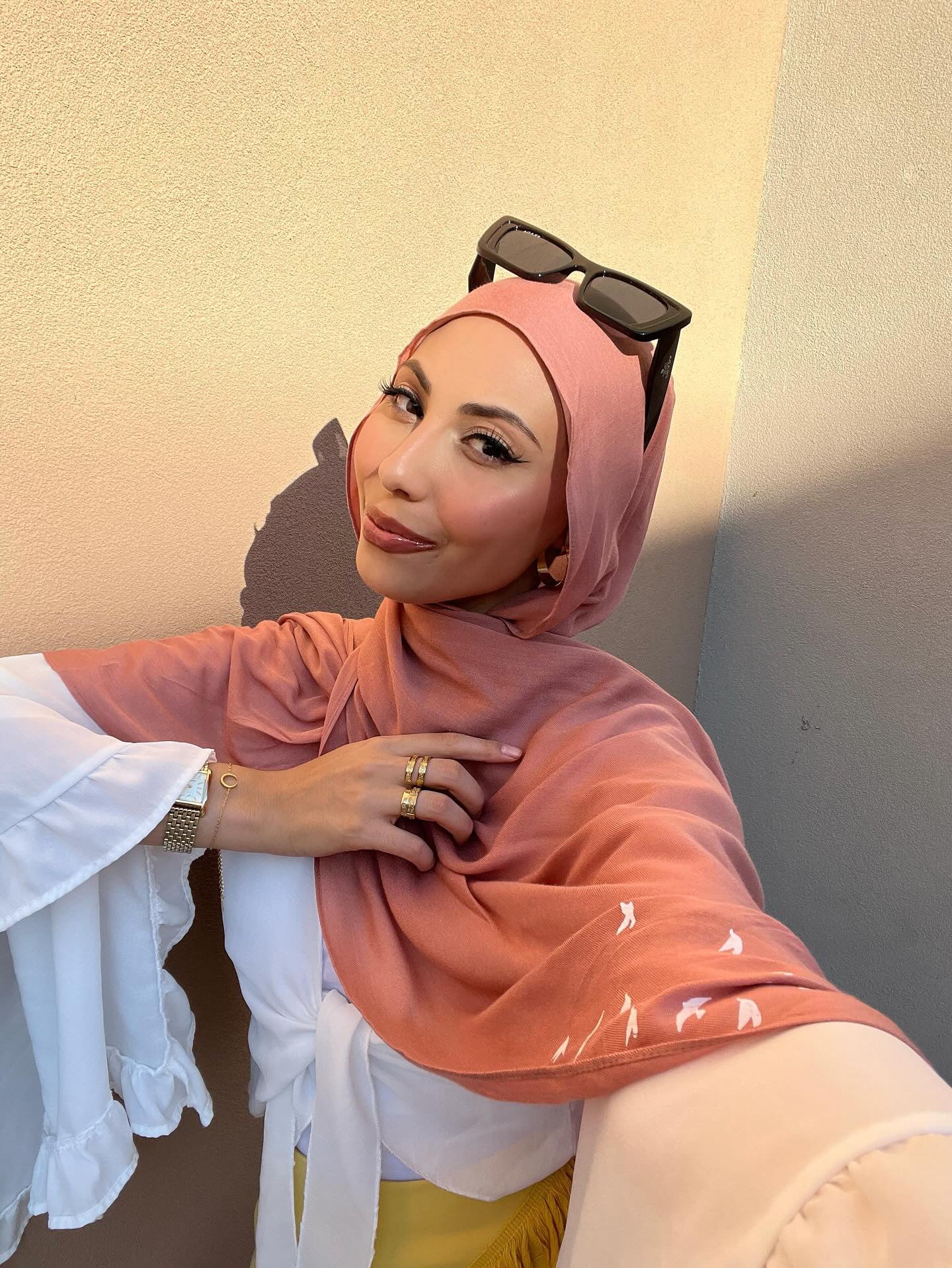 Birds Terracotta- Modal Hijab