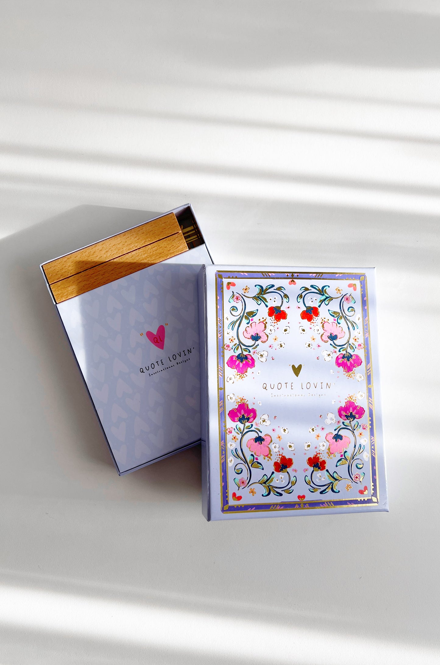 Inspiring Qur'an Prints with Stand and Gift Box | Floral and Gold Foil