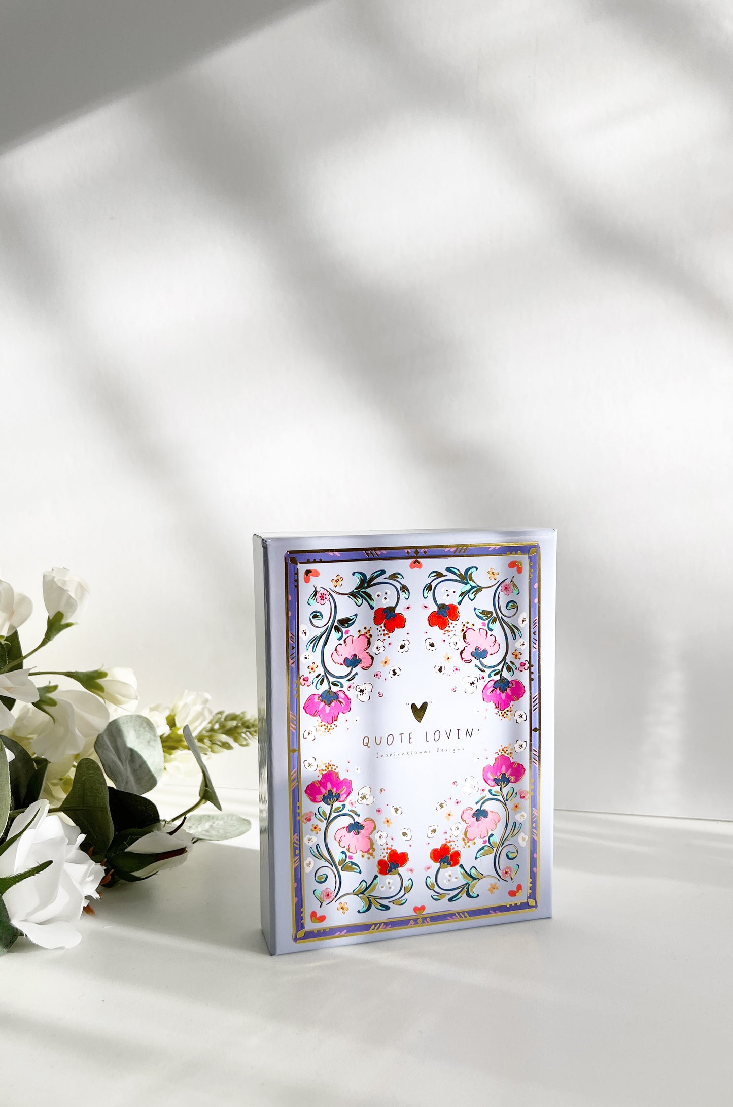 Inspiring Qur'an Prints with Stand and Gift Box | Floral and Gold Foil