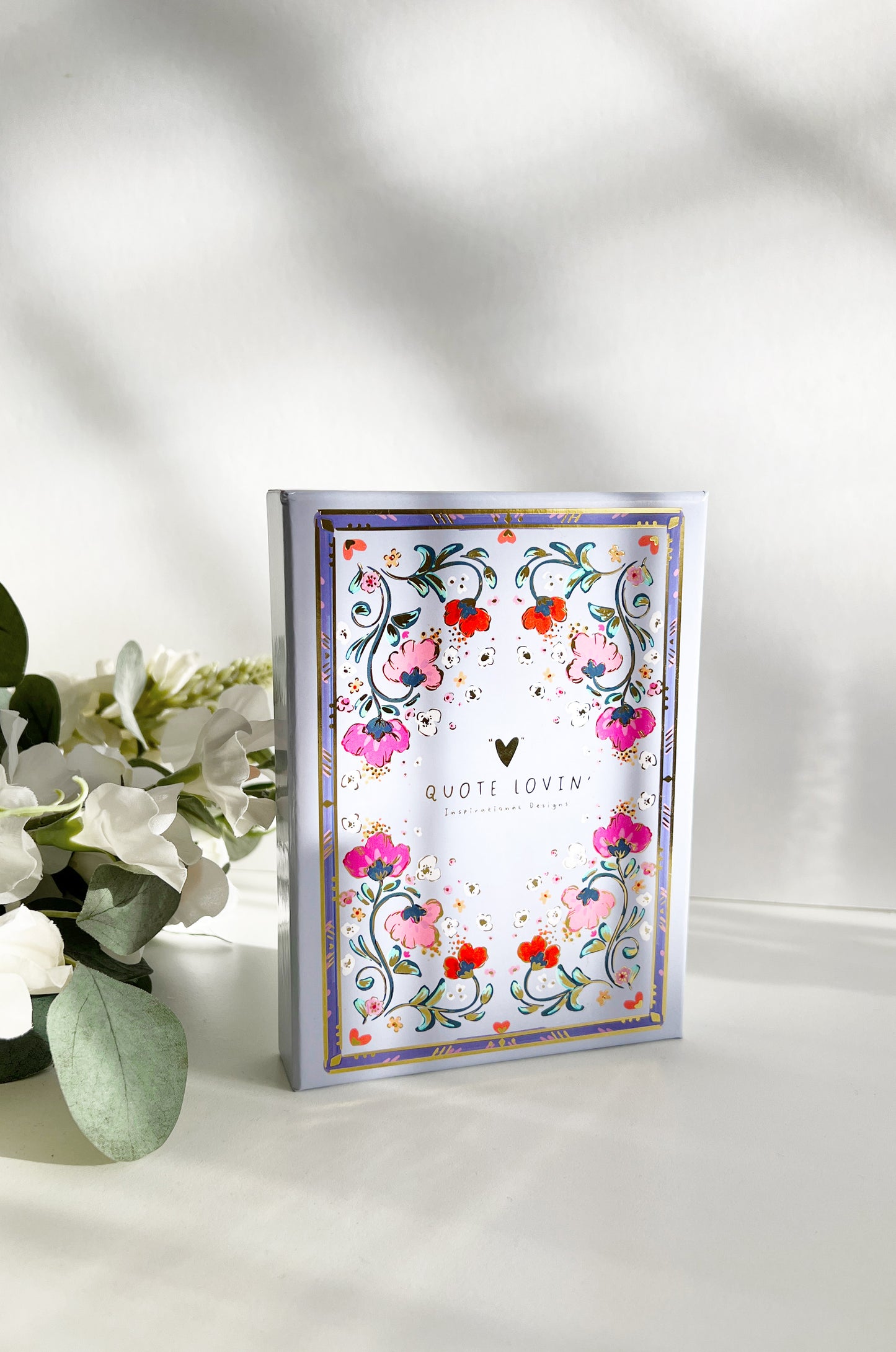 Inspiring Qur'an Prints with Stand and Gift Box | Floral and Gold Foil